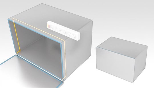 Fire link that is triggered when an electrical fire starts to close the spring loaded door.